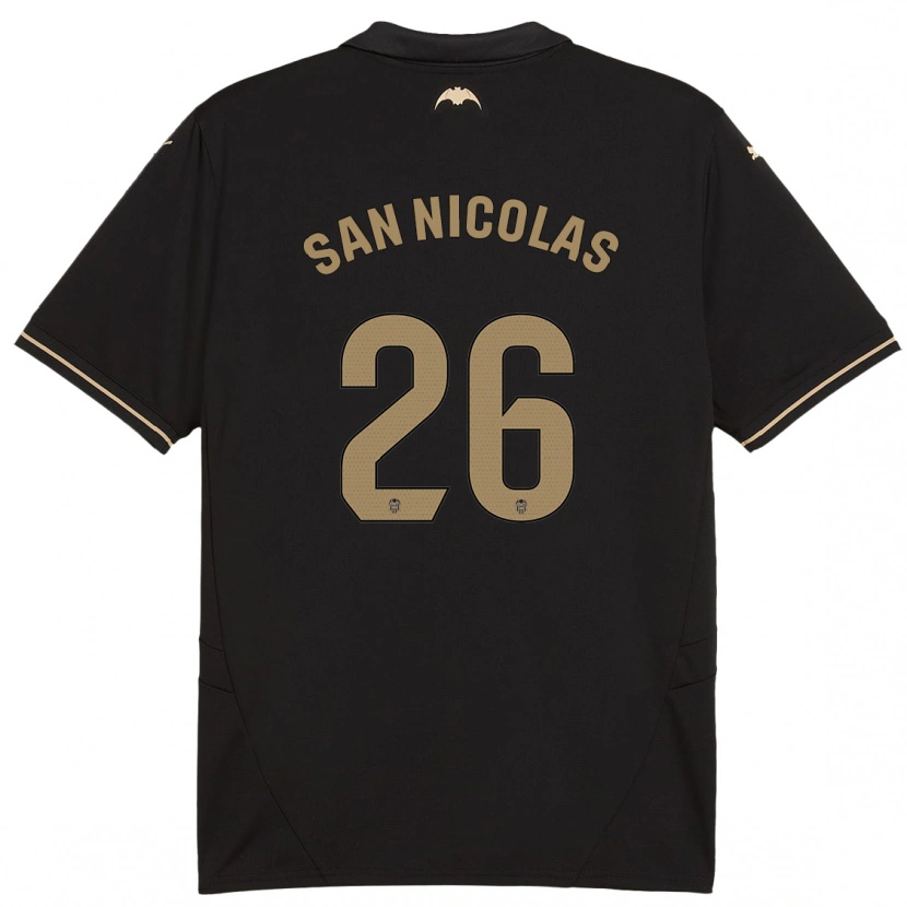 Danxen Niño Camiseta Olga San Nicolas #26 Negro 2ª Equipación 2024/25 La Camisa