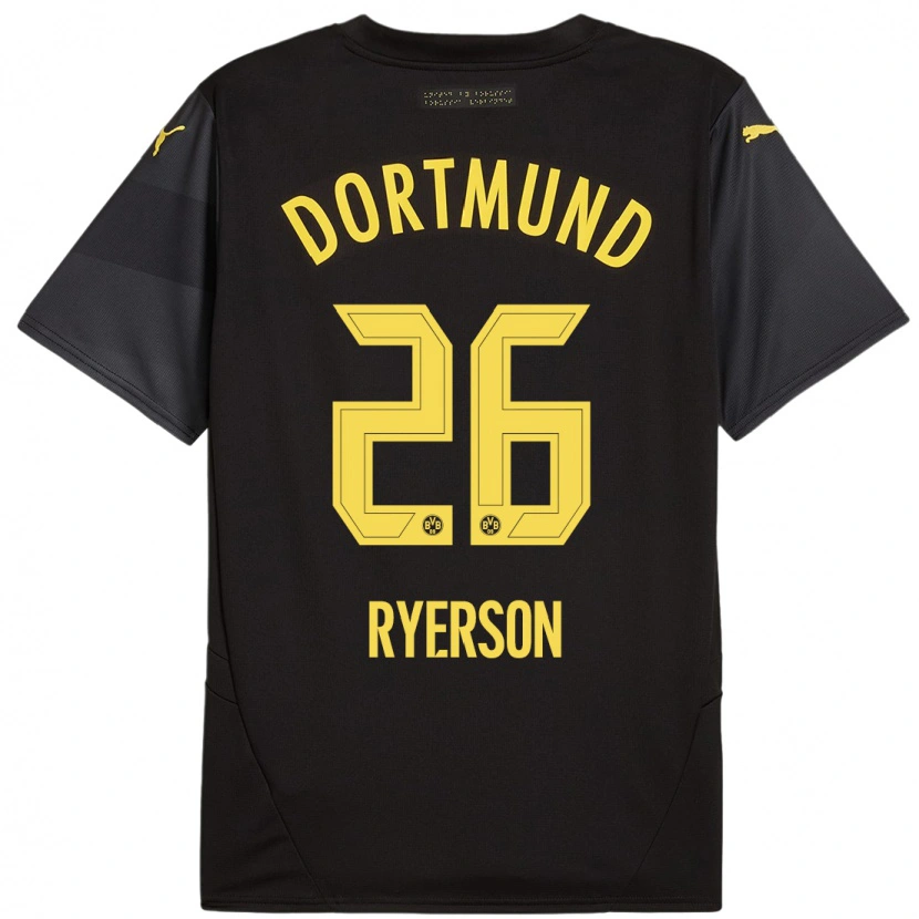 Danxen Niño Camiseta Julian Ryerson #26 Negro Amarillo 2ª Equipación 2024/25 La Camisa