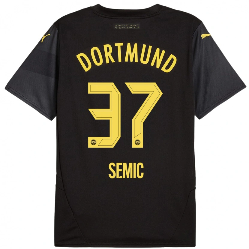 Danxen Niño Camiseta Lion Semic #37 Negro Amarillo 2ª Equipación 2024/25 La Camisa