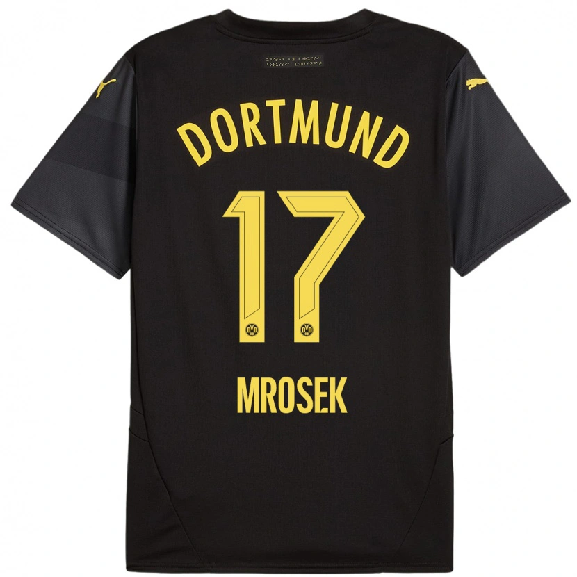 Danxen Niño Camiseta Noah Mrosek #17 Negro Amarillo 2ª Equipación 2024/25 La Camisa