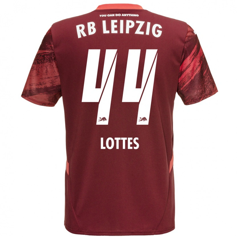 Danxen Niño Camiseta Benjamin Lottes #44 Borgoña 2ª Equipación 2024/25 La Camisa