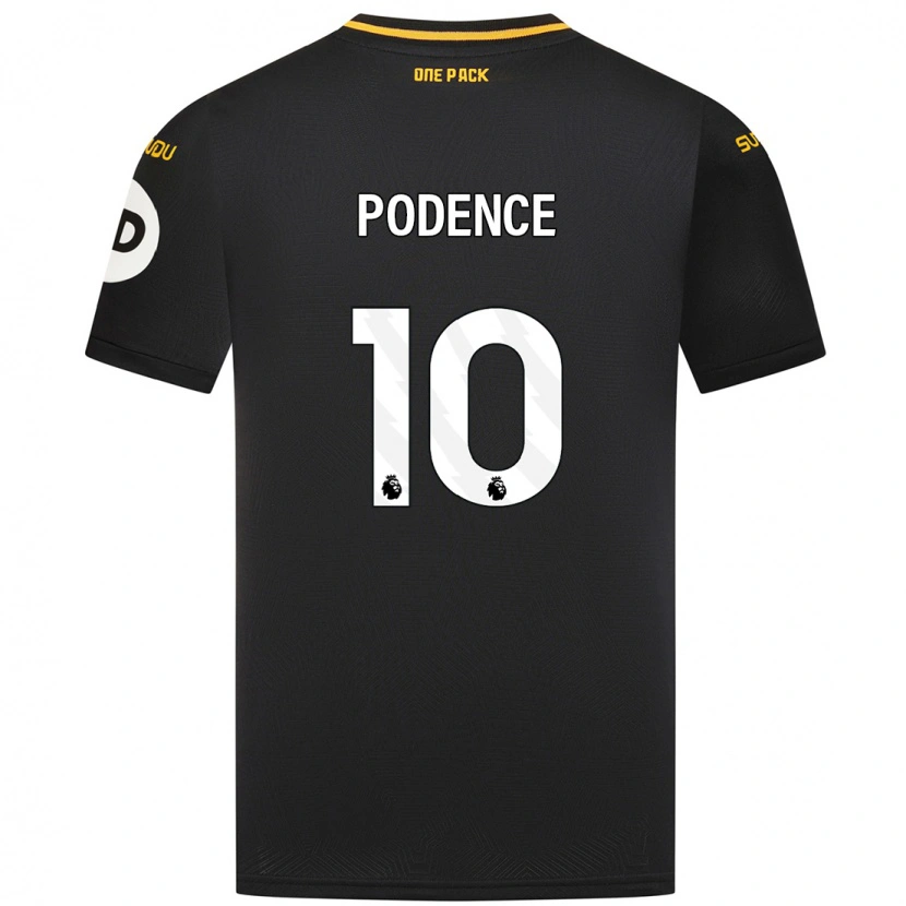 Danxen Niño Camiseta Daniel Podence #10 Negro 2ª Equipación 2024/25 La Camisa