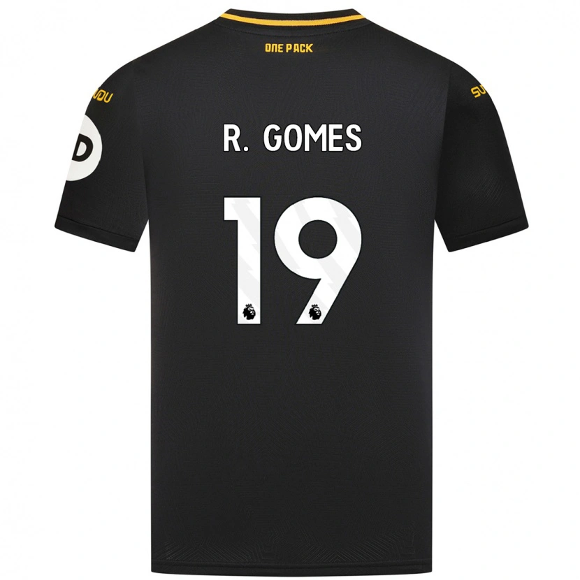 Danxen Niño Camiseta Rodrigo Gomes #19 Negro 2ª Equipación 2024/25 La Camisa