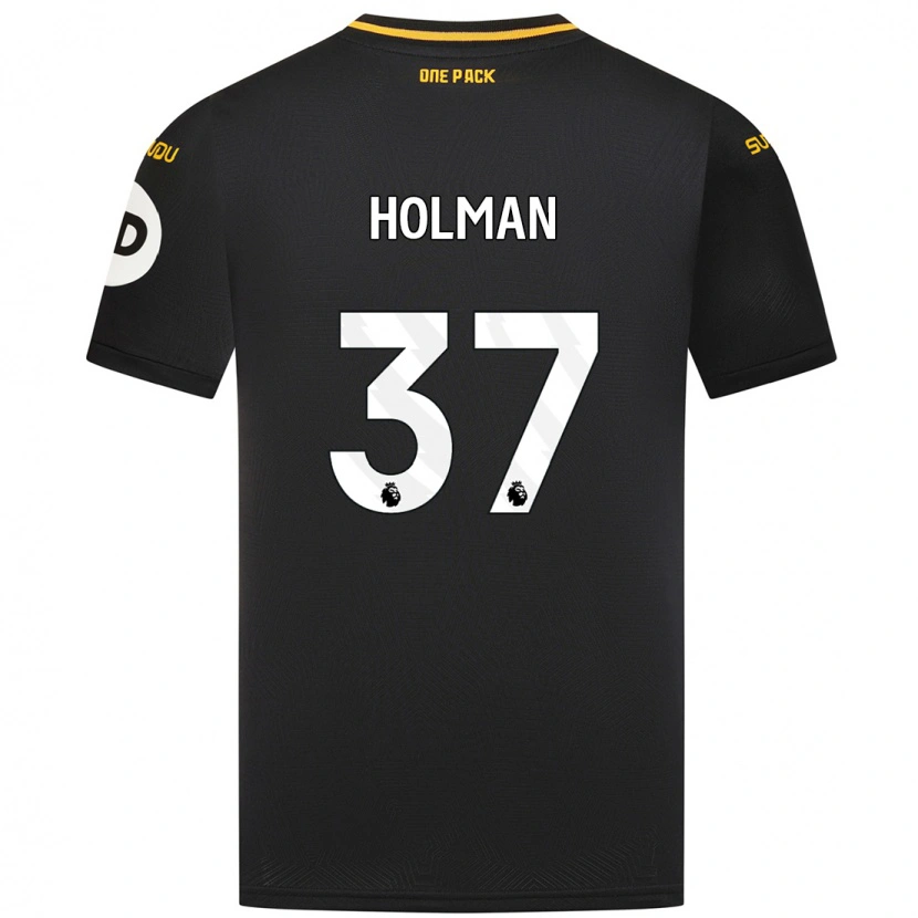 Danxen Niño Camiseta Fletcher Holman #37 Negro 2ª Equipación 2024/25 La Camisa