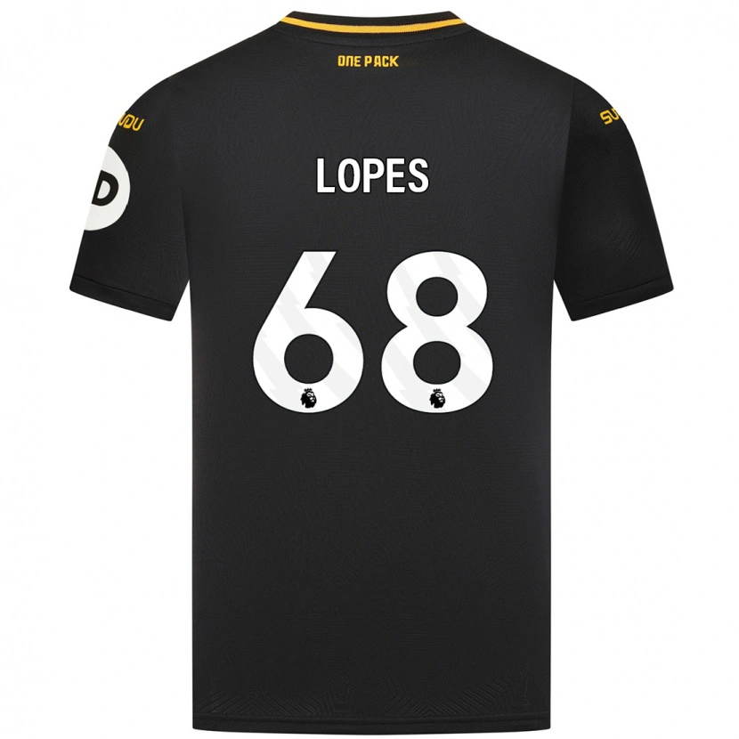 Danxen Niño Camiseta Leo Lopes #68 Negro 2ª Equipación 2024/25 La Camisa