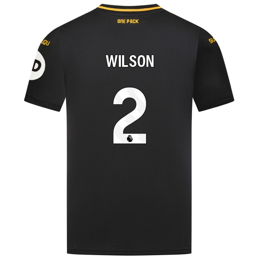 Danxen Niño Camiseta Ellie Wilson #2 Negro 2ª Equipación 2024/25 La Camisa
