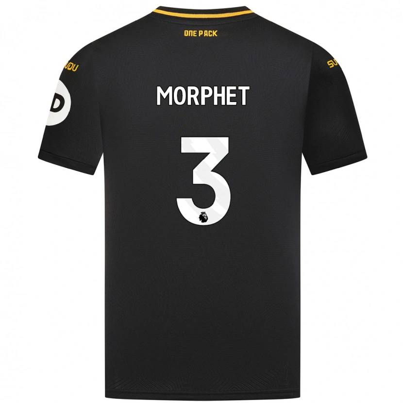 Danxen Niño Camiseta Anna Morphet #3 Negro 2ª Equipación 2024/25 La Camisa