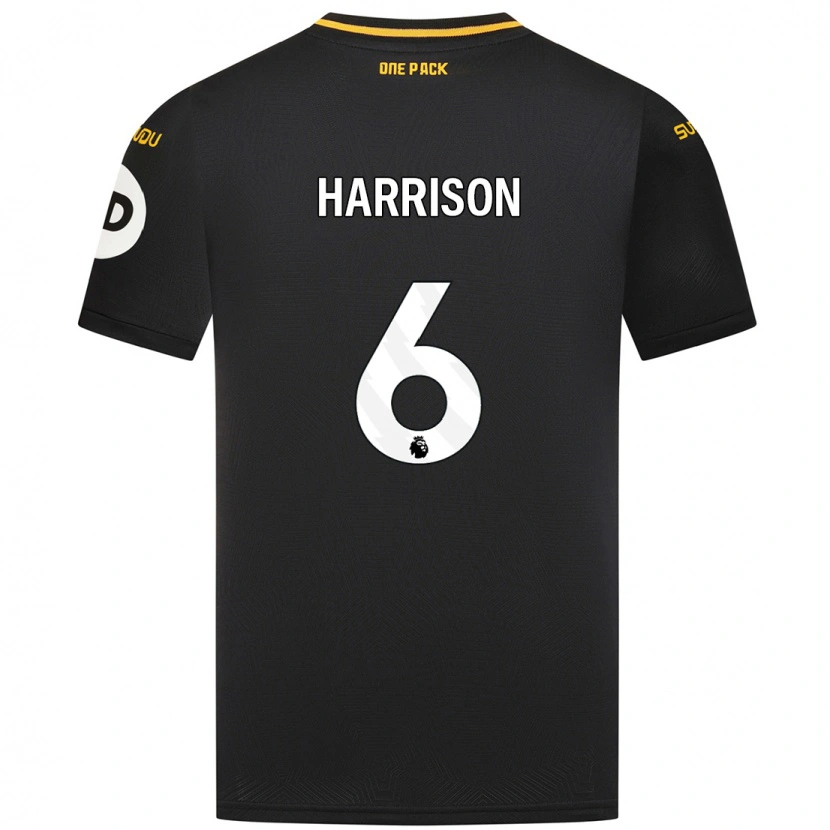 Danxen Niño Camiseta Lexie Harrison #6 Negro 2ª Equipación 2024/25 La Camisa