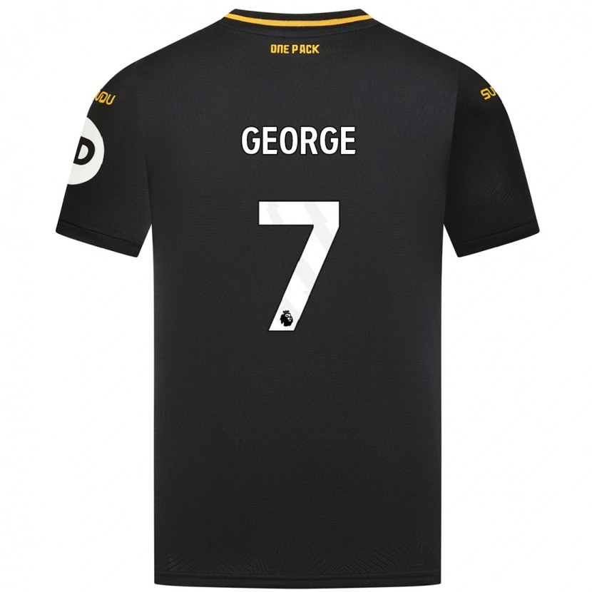 Danxen Niño Camiseta Tammi George #7 Negro 2ª Equipación 2024/25 La Camisa