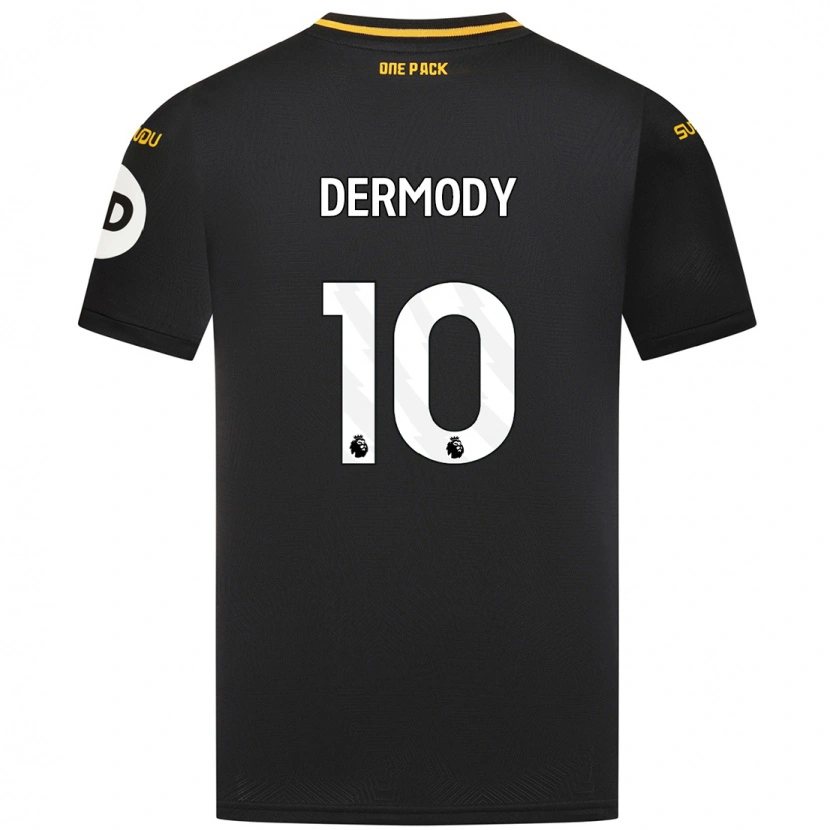 Danxen Niño Camiseta Helen Dermody #10 Negro 2ª Equipación 2024/25 La Camisa