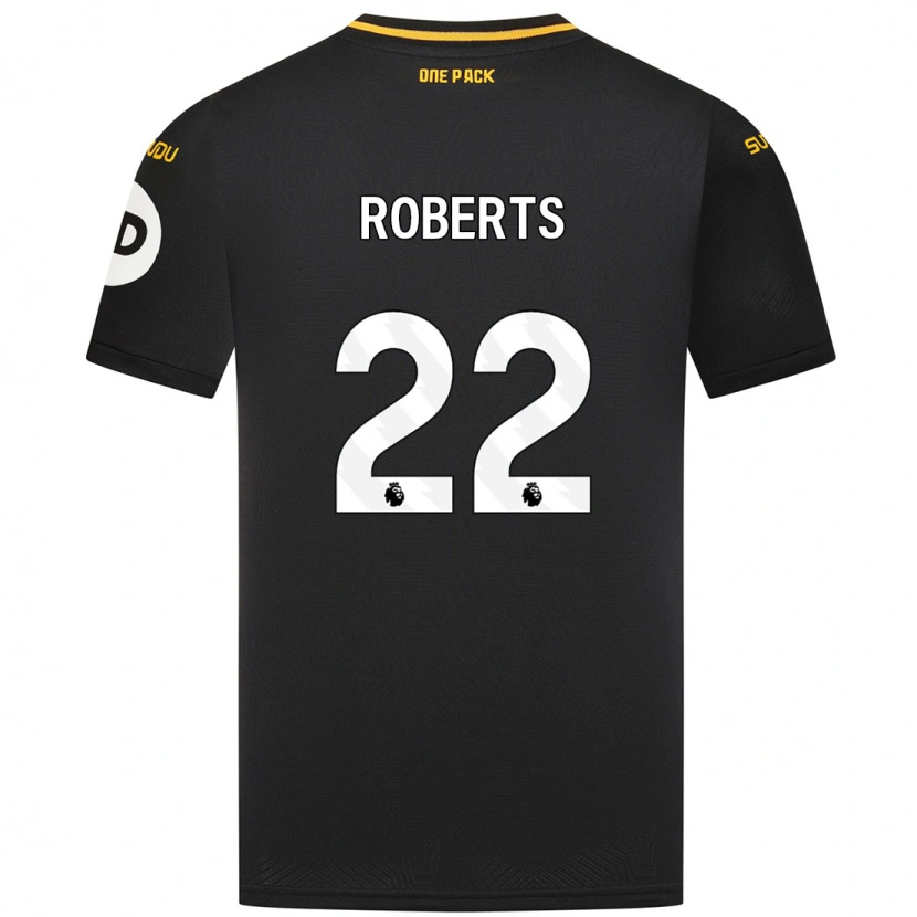 Danxen Niño Camiseta Beth Roberts #22 Negro 2ª Equipación 2024/25 La Camisa