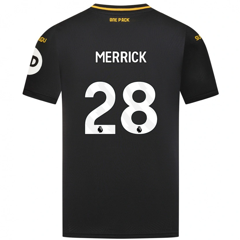 Danxen Niño Camiseta Beth Merrick #28 Negro 2ª Equipación 2024/25 La Camisa