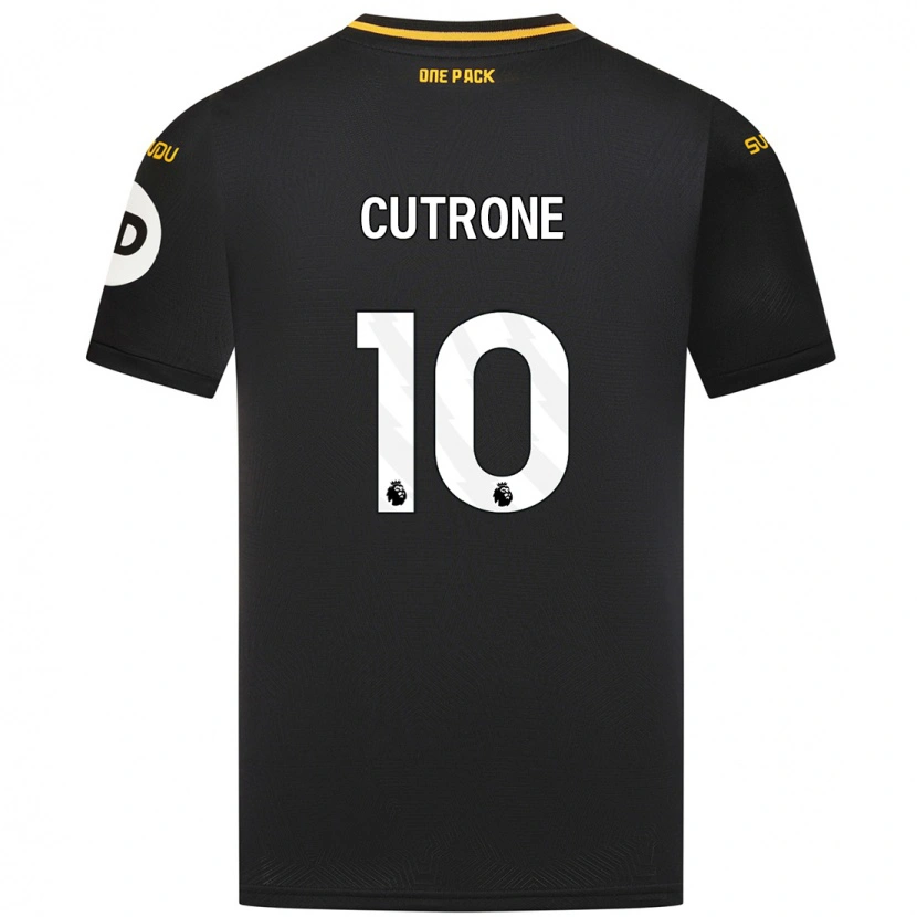 Danxen Niño Camiseta Patrick Cutrone #10 Negro 2ª Equipación 2024/25 La Camisa
