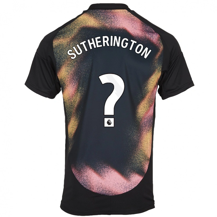 Danxen Niño Camiseta Harry Sutherington #0 Negro Blanco 2ª Equipación 2024/25 La Camisa