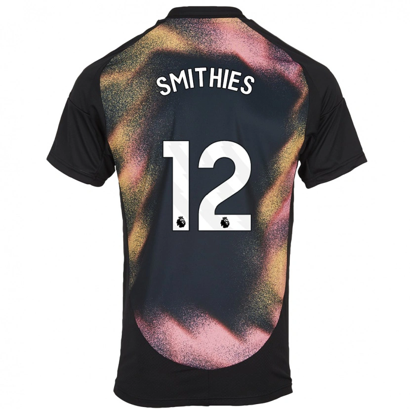 Danxen Niño Camiseta Alex Smithies #12 Negro Blanco 2ª Equipación 2024/25 La Camisa