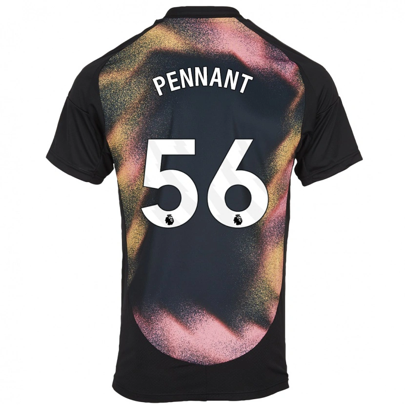 Danxen Niño Camiseta Terrell Pennant #56 Negro Blanco 2ª Equipación 2024/25 La Camisa