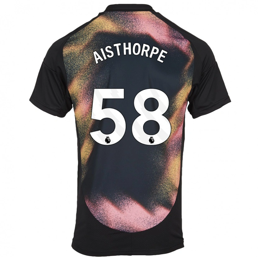 Danxen Niño Camiseta Bailey Aisthorpe #58 Negro Blanco 2ª Equipación 2024/25 La Camisa
