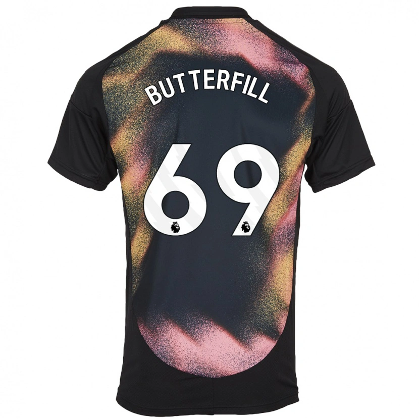 Danxen Niño Camiseta Jack Butterfill #69 Negro Blanco 2ª Equipación 2024/25 La Camisa