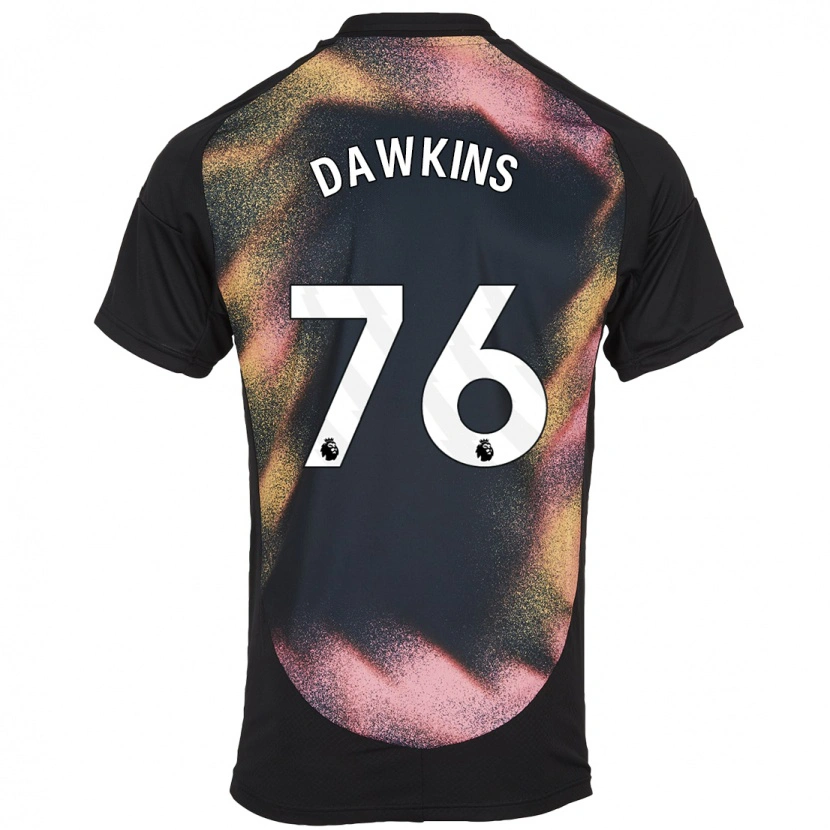 Danxen Niño Camiseta Kartell Dawkins #76 Negro Blanco 2ª Equipación 2024/25 La Camisa
