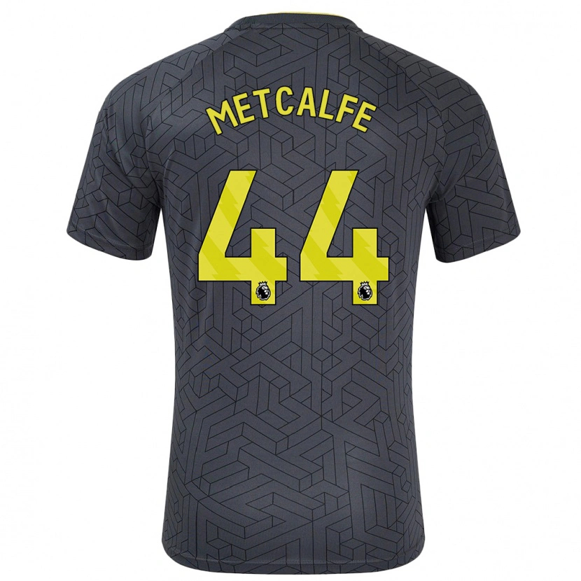 Danxen Niño Camiseta Jenson Metcalfe #44 Negro Amarillo 2ª Equipación 2024/25 La Camisa