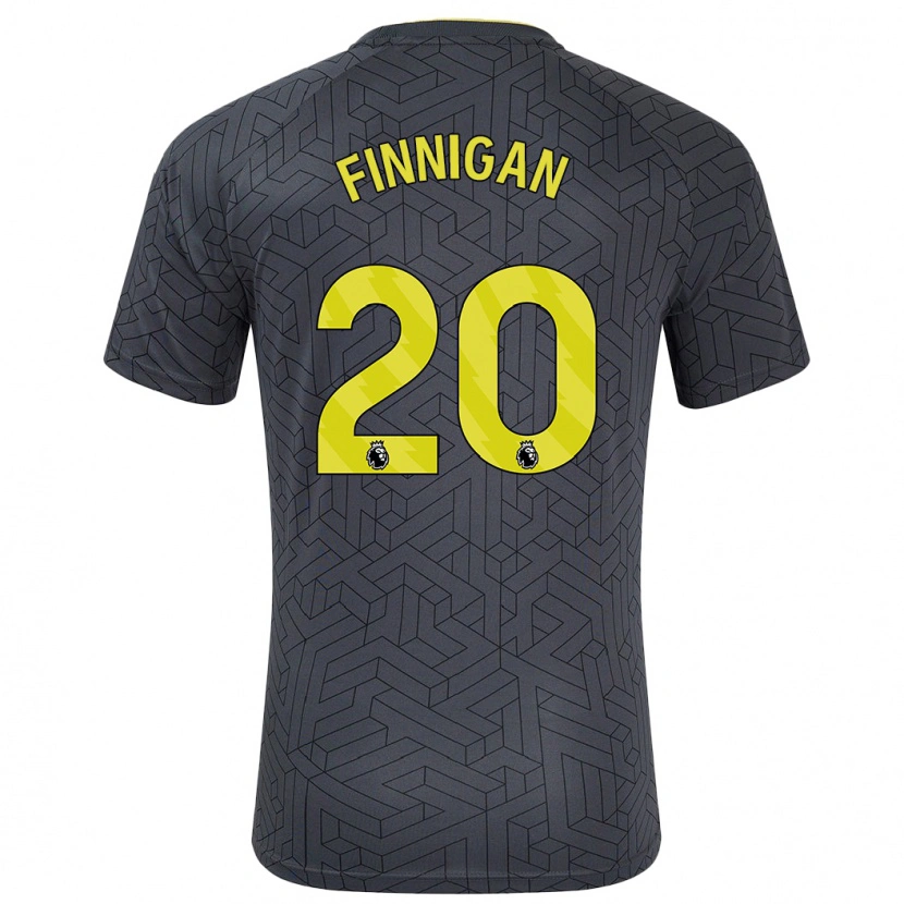 Danxen Niño Camiseta Megan Finnigan #20 Negro Amarillo 2ª Equipación 2024/25 La Camisa