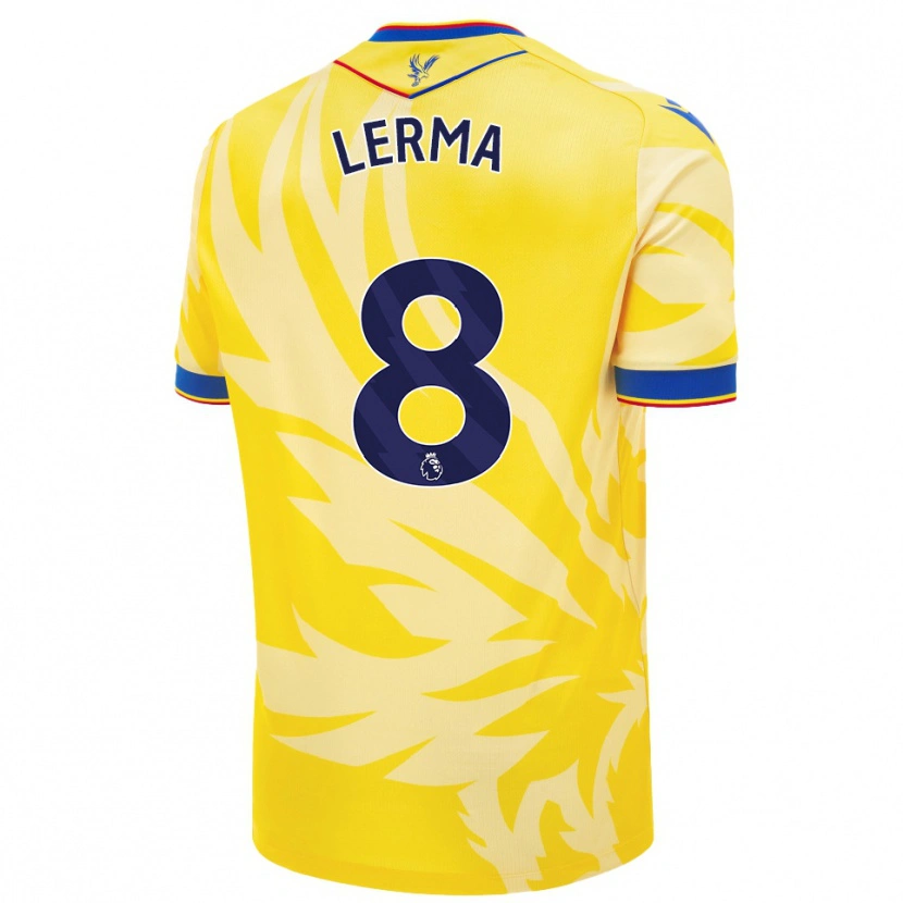 Danxen Niño Camiseta Jefferson Lerma #8 Amarillo 2ª Equipación 2024/25 La Camisa