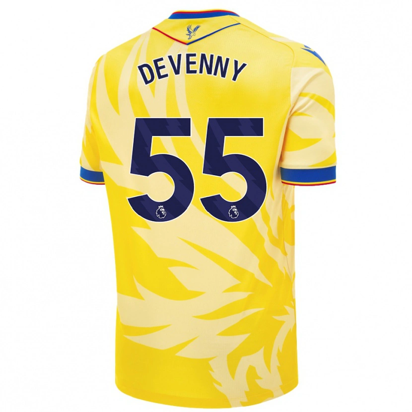 Danxen Niño Camiseta Justin Devenny #55 Amarillo 2ª Equipación 2024/25 La Camisa