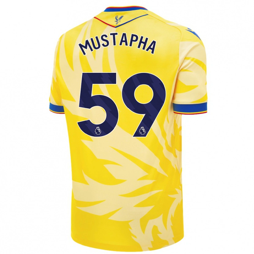 Danxen Niño Camiseta Hindolo Mustapha #59 Amarillo 2ª Equipación 2024/25 La Camisa