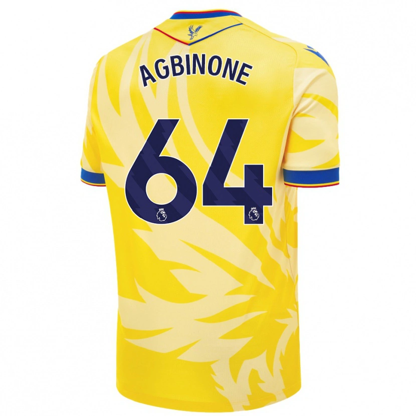 Danxen Niño Camiseta Asher Agbinone #64 Amarillo 2ª Equipación 2024/25 La Camisa