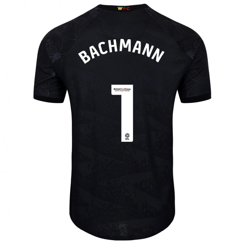 Danxen Niño Camiseta Daniel Bachmann #1 Negro Blanco 2ª Equipación 2024/25 La Camisa