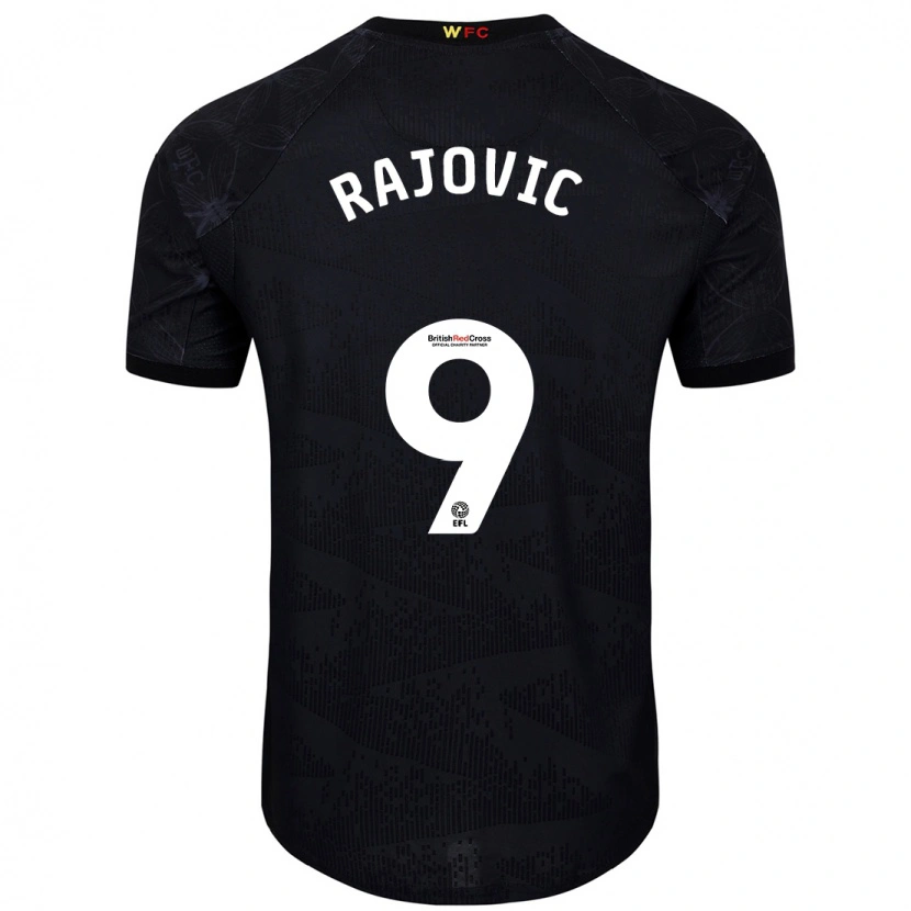 Danxen Niño Camiseta Mileta Rajovic #9 Negro Blanco 2ª Equipación 2024/25 La Camisa