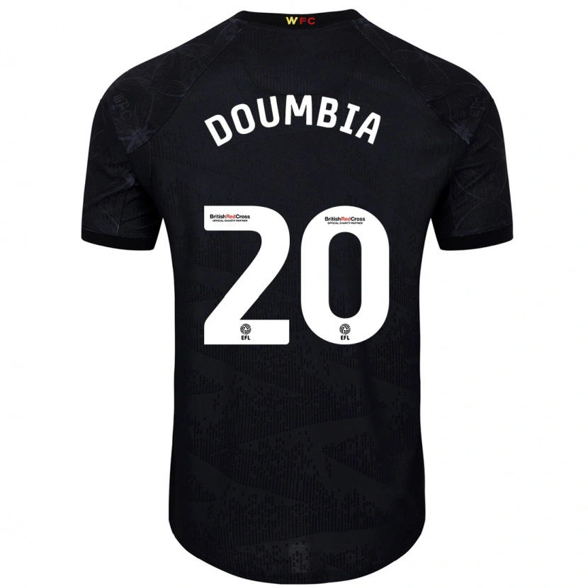 Danxen Niño Camiseta Mamadou Doumbia #20 Negro Blanco 2ª Equipación 2024/25 La Camisa