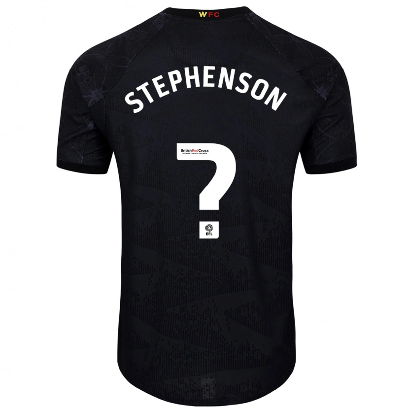 Danxen Niño Camiseta Ollie Stephenson #0 Negro Blanco 2ª Equipación 2024/25 La Camisa