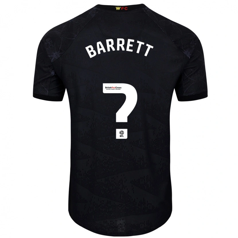 Danxen Niño Camiseta Hayden Barrett #0 Negro Blanco 2ª Equipación 2024/25 La Camisa