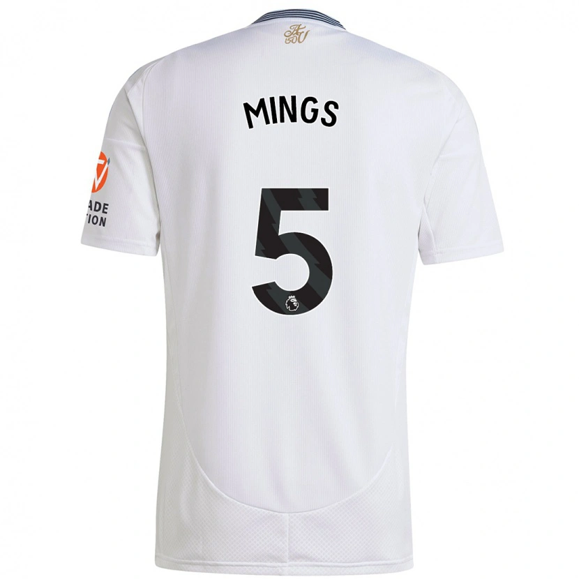 Danxen Niño Camiseta Tyrone Mings #5 Blanco 2ª Equipación 2024/25 La Camisa
