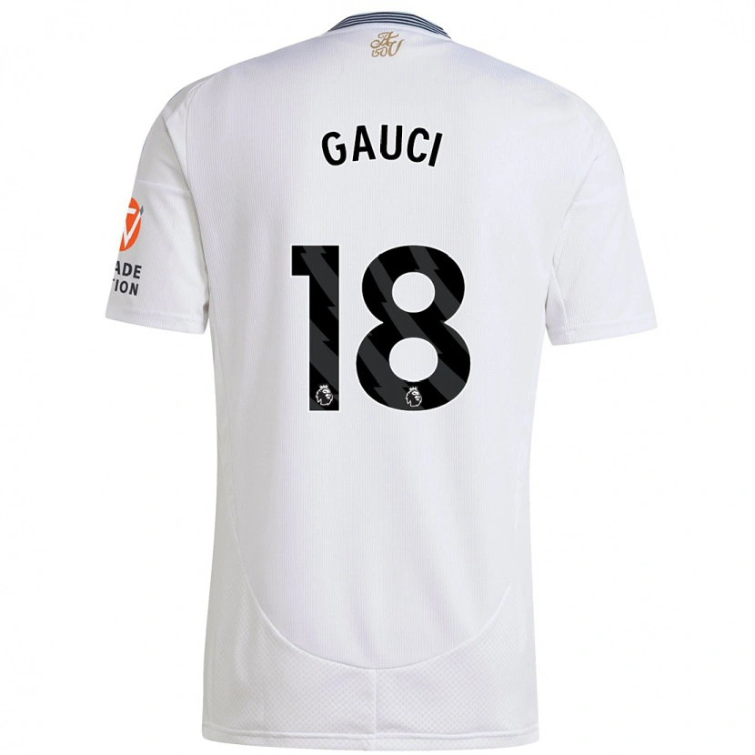 Danxen Niño Camiseta Joe Gauci #18 Blanco 2ª Equipación 2024/25 La Camisa