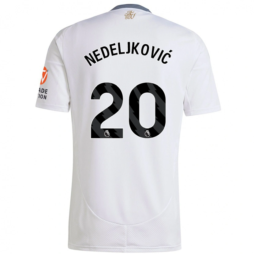 Danxen Niño Camiseta Kosta Nedeljkovic #20 Blanco 2ª Equipación 2024/25 La Camisa