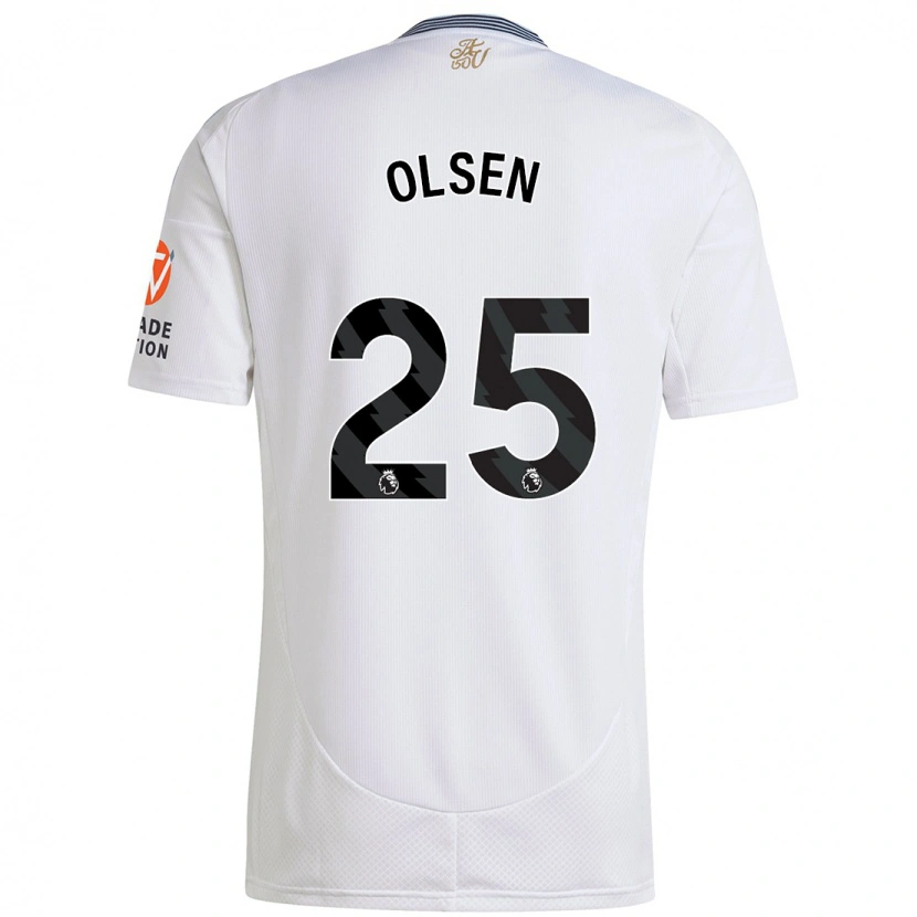 Danxen Niño Camiseta Robin Olsen #25 Blanco 2ª Equipación 2024/25 La Camisa