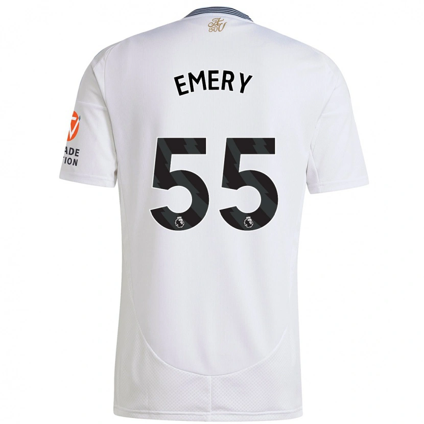 Danxen Niño Camiseta Lander Emery #55 Blanco 2ª Equipación 2024/25 La Camisa