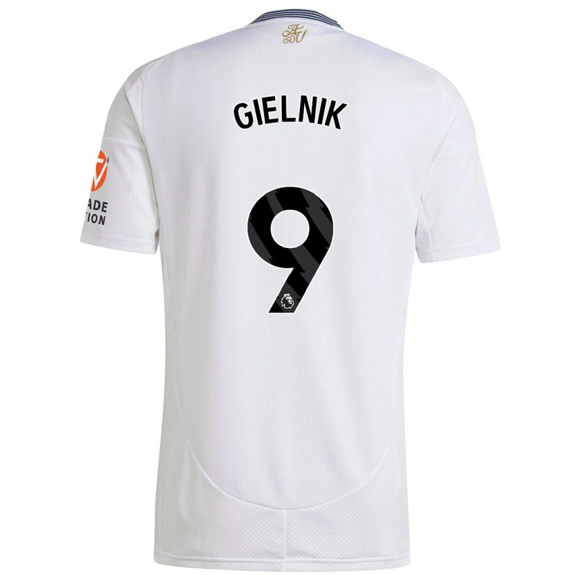 Danxen Niño Camiseta Emily Gielnik #9 Blanco 2ª Equipación 2024/25 La Camisa