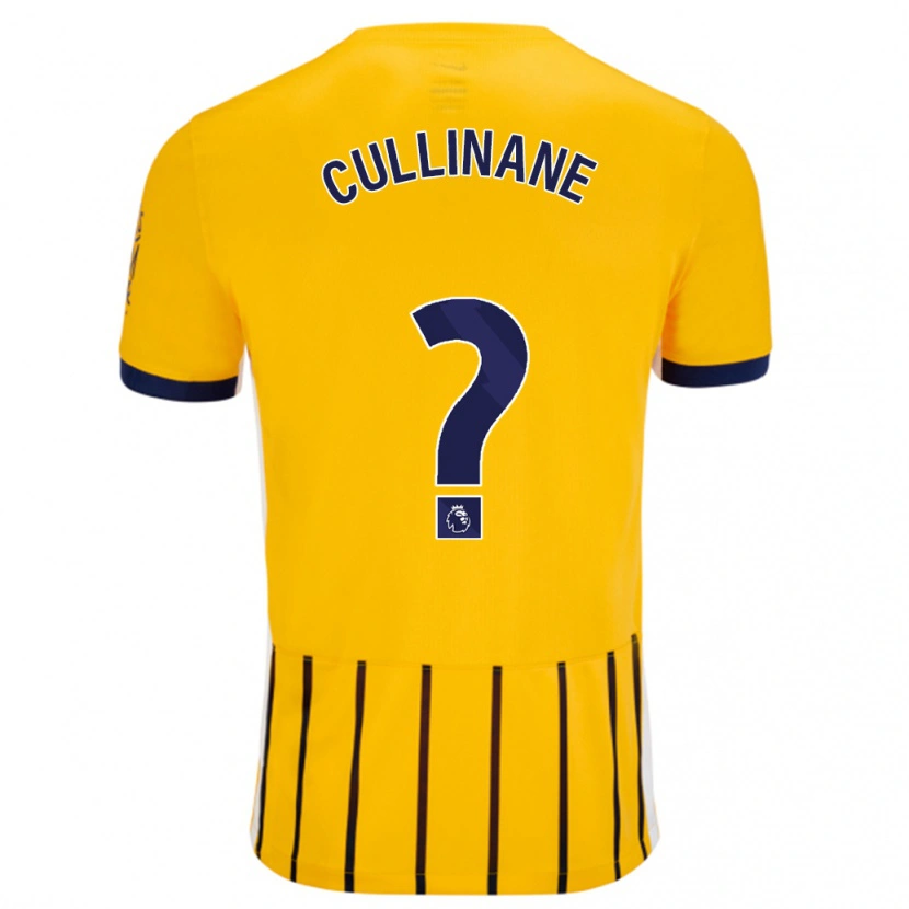 Danxen Niño Camiseta Billy-Ray Cullinane #0 Dorado Azul Rayas 2ª Equipación 2024/25 La Camisa
