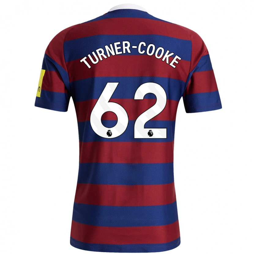 Danxen Niño Camiseta Jay Turner-Cooke #62 Burdeos Azul Marino 2ª Equipación 2024/25 La Camisa