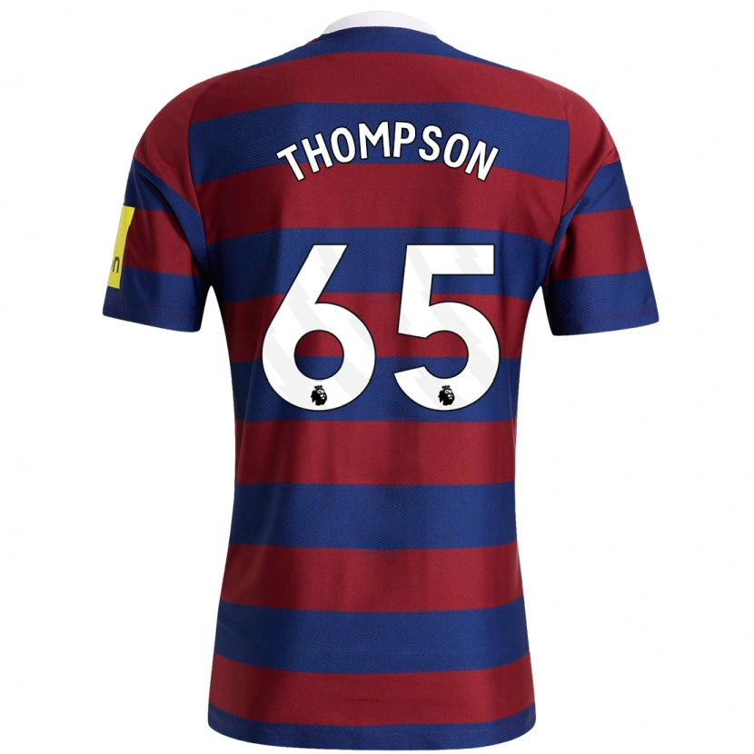 Danxen Niño Camiseta Ciaran Thompson #65 Burdeos Azul Marino 2ª Equipación 2024/25 La Camisa