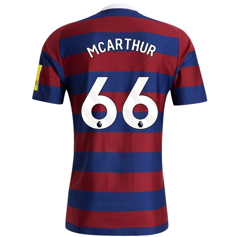 Danxen Niño Camiseta Charlie Mcarthur #66 Burdeos Azul Marino 2ª Equipación 2024/25 La Camisa