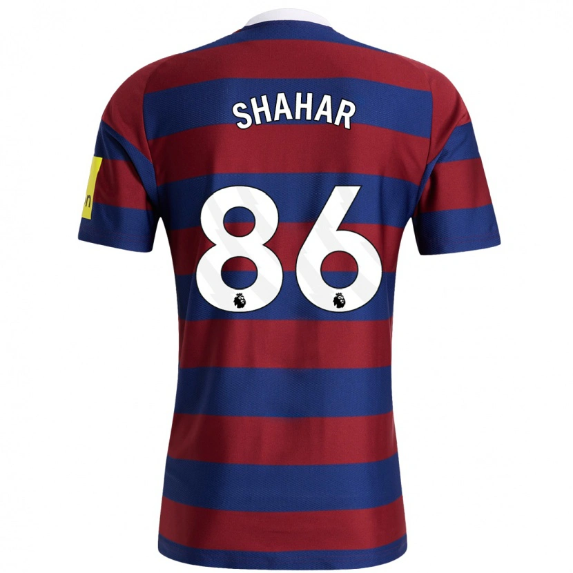 Danxen Niño Camiseta Leo Shahar #86 Burdeos Azul Marino 2ª Equipación 2024/25 La Camisa