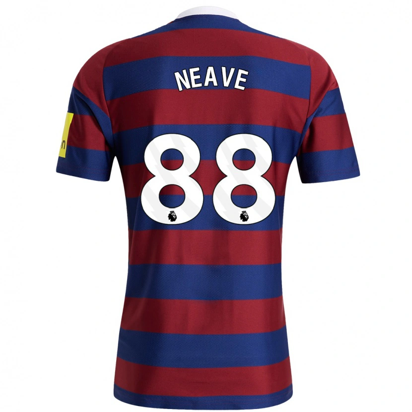 Danxen Niño Camiseta Sean Neave #88 Burdeos Azul Marino 2ª Equipación 2024/25 La Camisa