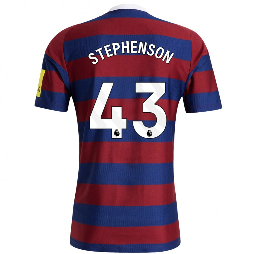 Danxen Niño Camiseta Dylan Stephenson #43 Burdeos Azul Marino 2ª Equipación 2024/25 La Camisa