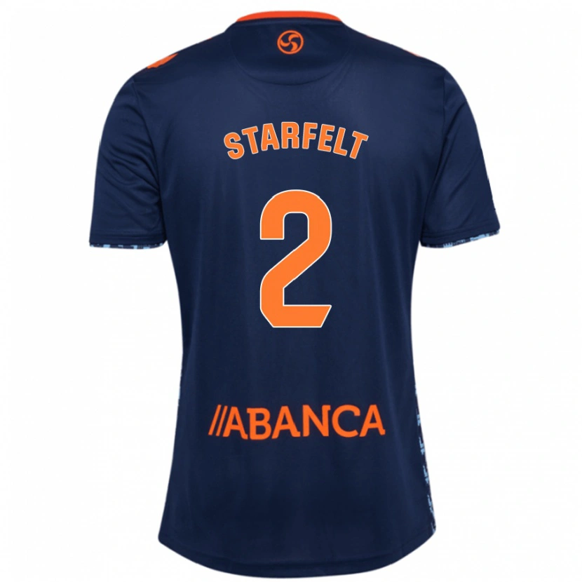 Danxen Niño Camiseta Carl Starfelt #2 Azul Marino 2ª Equipación 2024/25 La Camisa