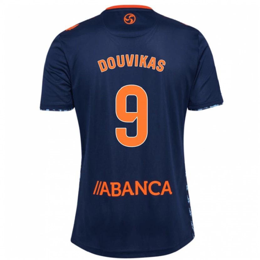 Danxen Niño Camiseta Anastasios Douvikas #9 Azul Marino 2ª Equipación 2024/25 La Camisa