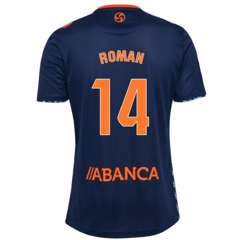 Danxen Niño Camiseta Miguel Román #14 Azul Marino 2ª Equipación 2024/25 La Camisa